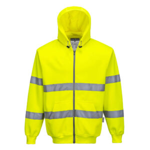 Hi-Vis Zipped Hoodie - Image 2