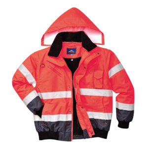 Hi-Vis 3-in-1 Contrast Bomber Jacket - Image 2