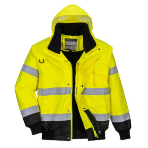 Hi-Vis 3-in-1 Contrast Bomber Jacket - Image 3