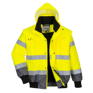 Hi-Vis 3-in-1 Contrast Bomber Jacket - Image 4