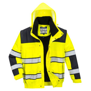 Hi-Vis 3-in-1 Contrast Winter Bomber Jacket - Image 2