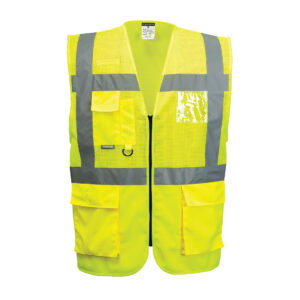 Madrid Hi-Vis Half Mesh Executive Vest - Image 2