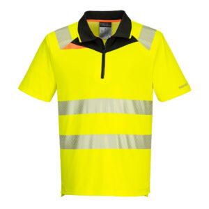 DX4 Hi-Vis Zip Polo Shirt S/S - Image 2
