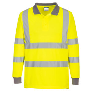 Eco Hi-Vis Polo Shirt L/S (6 Pack) - Image 2