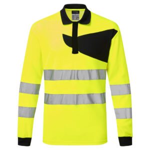 PW2 Hi-Vis Polo Shirt L/S - Image 2