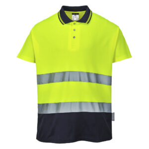 Hi-Vis Cotton Comfort Contrast Polo Shirt S/S - Image 2