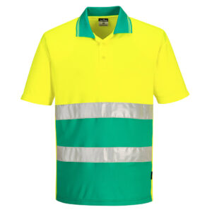 Hi-Vis Lightweight Contrast Polo Shirt S/S - Image 2