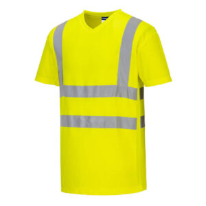 Hi-Vis Cotton Comfort Mesh Insert T-Shirt S/S - Image 2
