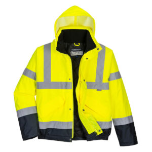 Hi-Vis Contrast Winter Bomber Jacket - Image 2