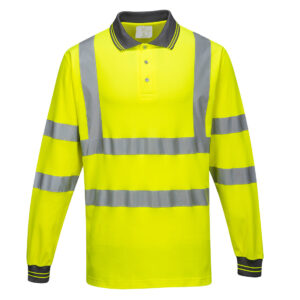 Hi-Vis Cotton Comfort Polo Shirt L/S - Image 2