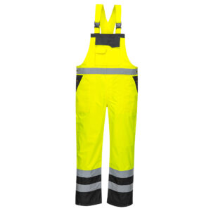 Hi-Vis Breathable Contrast Rain Bib and Brace - Image 2