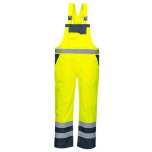 Hi-Vis Breathable Contrast Rain Bib and Brace - Image 3