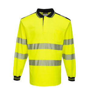 PW3 Hi-Vis Cotton Comfort Polo Shirt L/S - Image 3